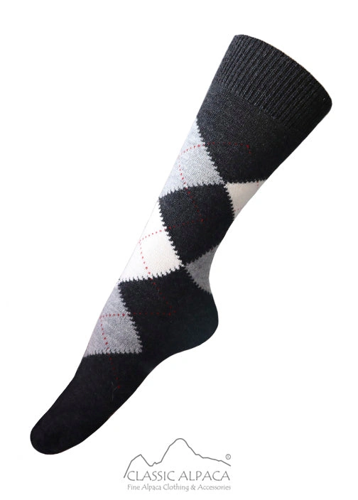 Cozy Alpaca Argyle Socks A Touch of Warmth and Style for Your Feet